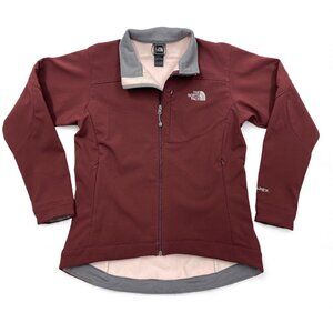The North Face Apex Soft Shell Fleece Lined Burgundy Zip Jacket Women's Large